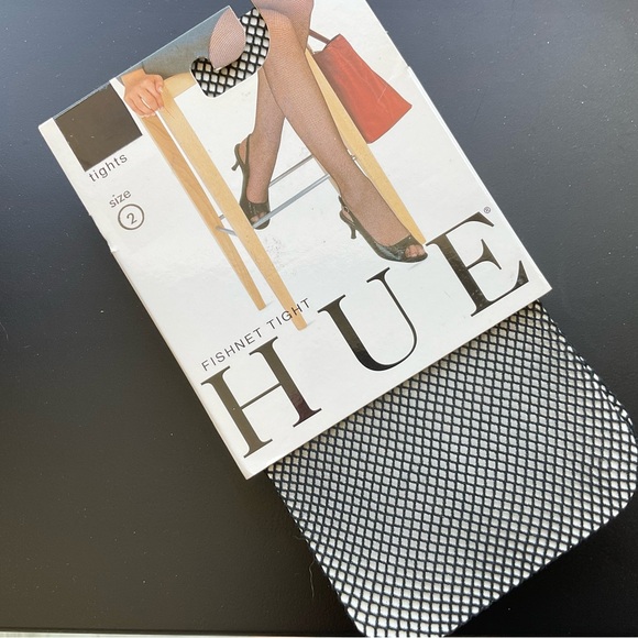 🌸3/$25 NWT 🦋 HUE Black Fishnet tights | Size 2 - Picture 8 of 8